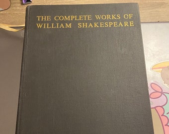 Alle Werke von William Shakespeare Vintage Hardcover Sammlerbuch Abteibibliothek gedruckt in Polen Bücherregal Dekor Anzeige