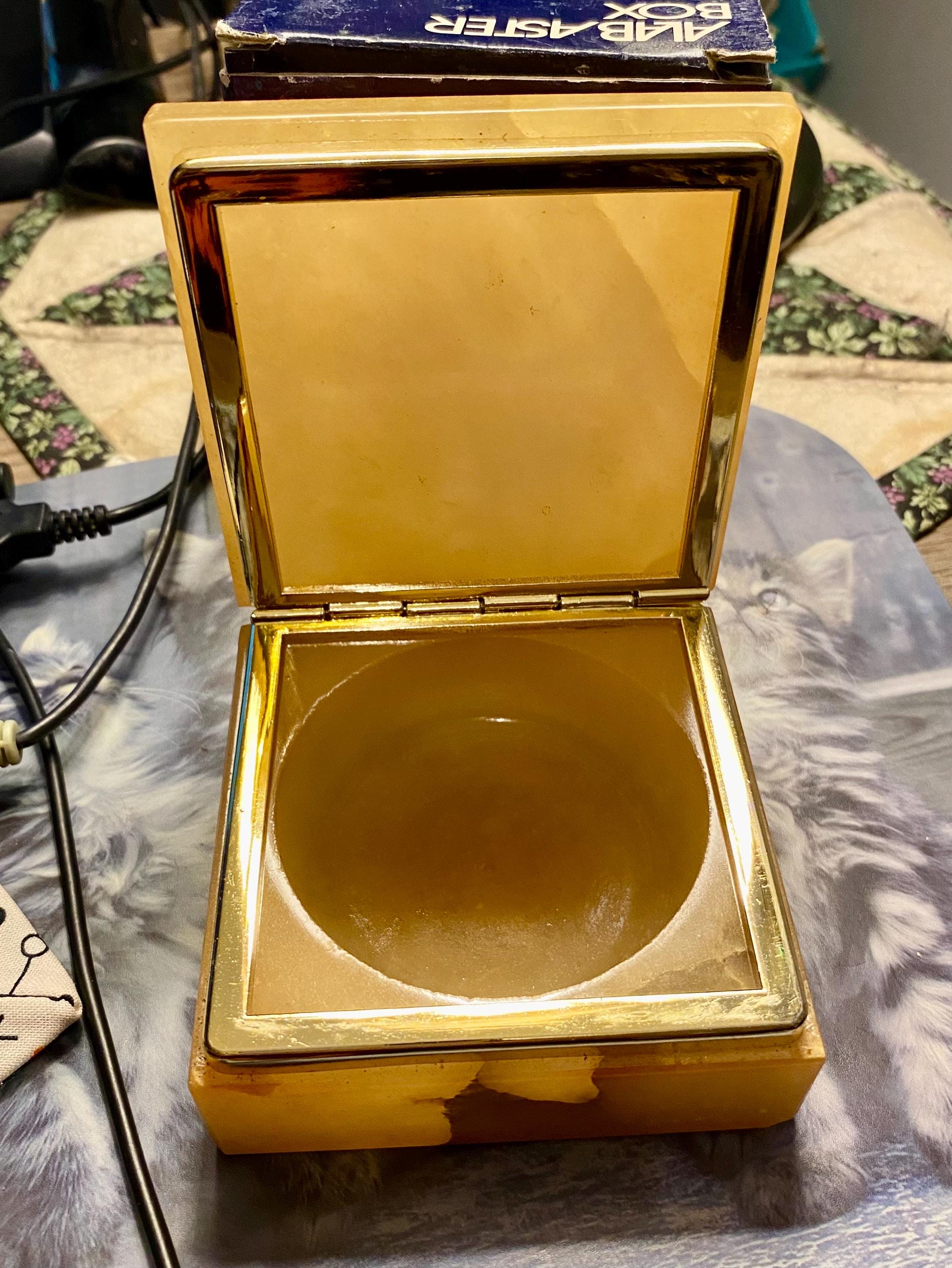 ヴィンテージ イタリアン オレンジ アラバスター ジュエリー 小物入れ