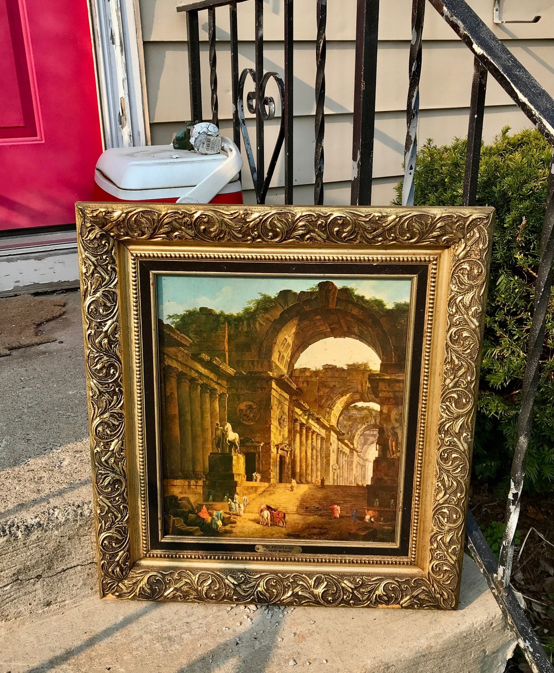 Vintage Turner Wall Accessory Hanging Framed Lithograph Art Etsy