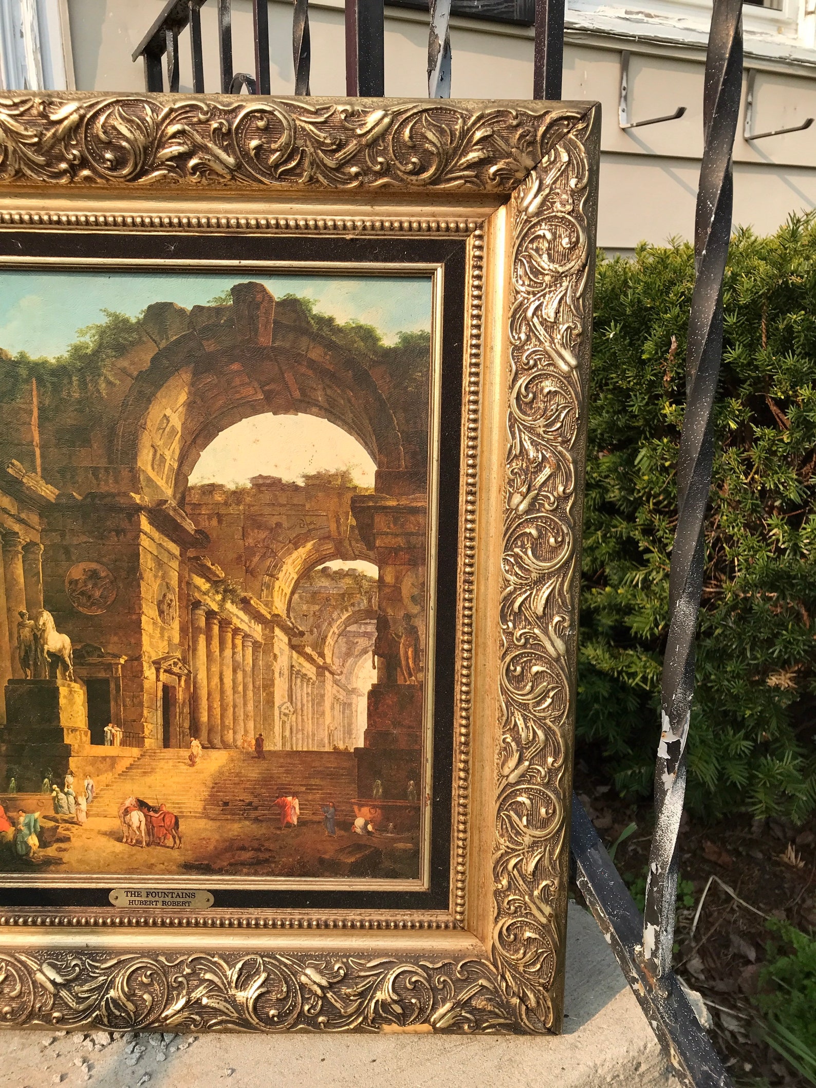 Vintage Turner Wall Accessory Hanging Framed Lithograph Art Etsy