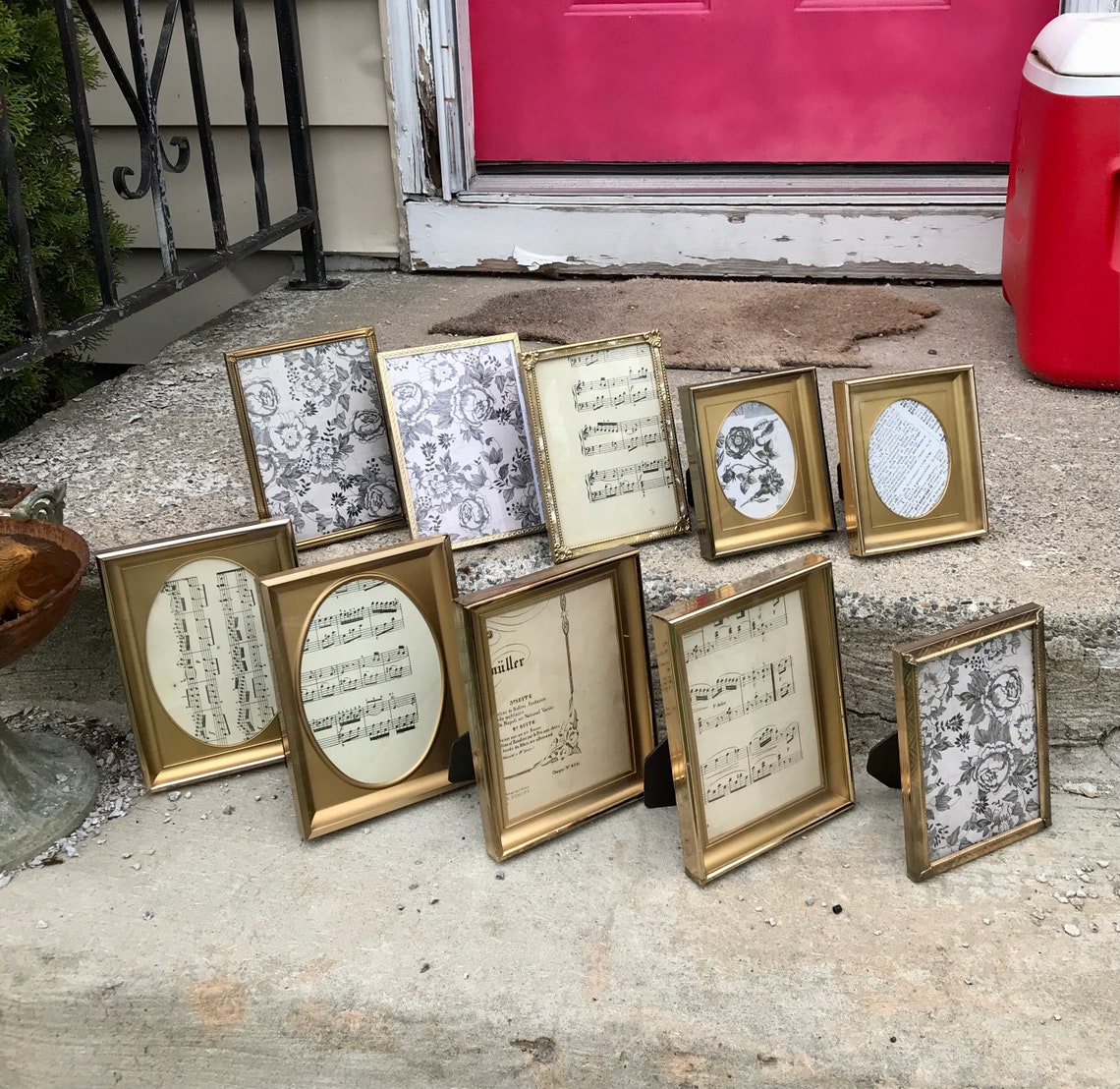 Vintage Gold Metal Frame Set of 10 Ten Picture Frames 5 X 7 & Etsy