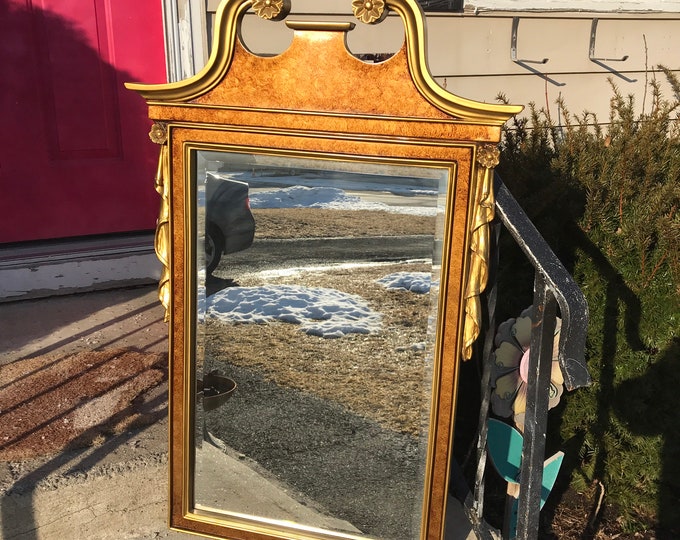 Large Vintage Gold & Bronze Wall Mirror Colonial Victorian Etsy