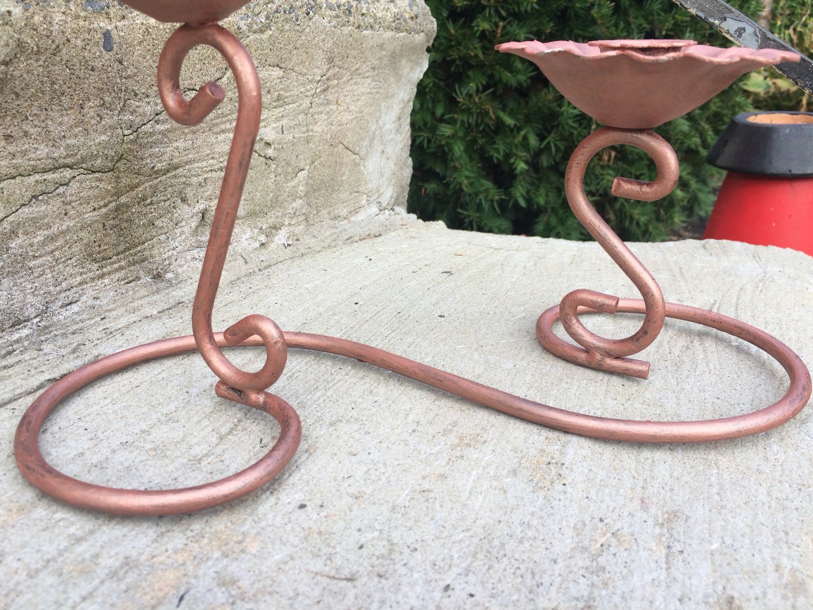 Rose Gold Candle Holder Centerpiece Vintage Home Interiors Etsy