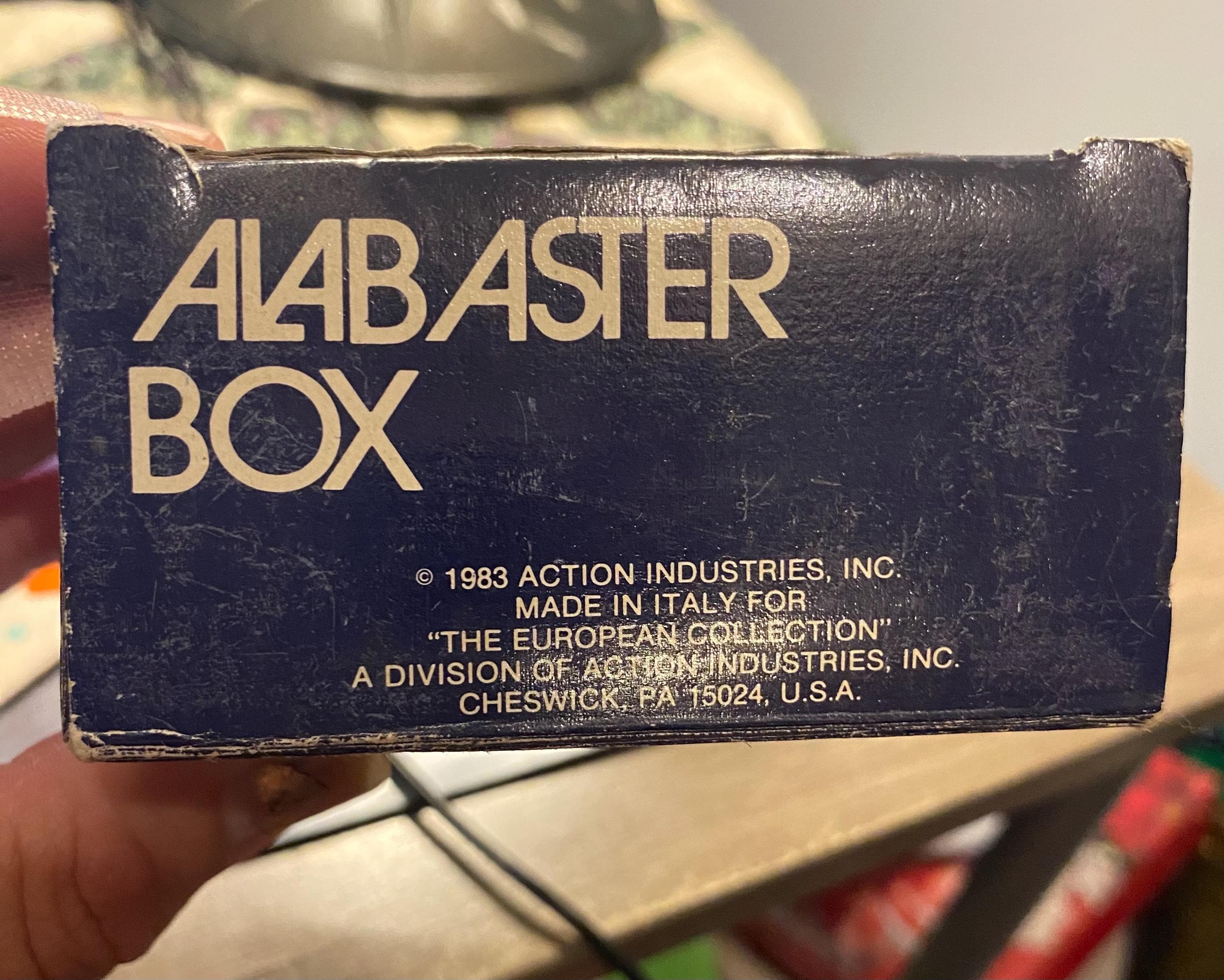 アラバスターバラ模様のオレンジ色アクセサリーケース アラバスター