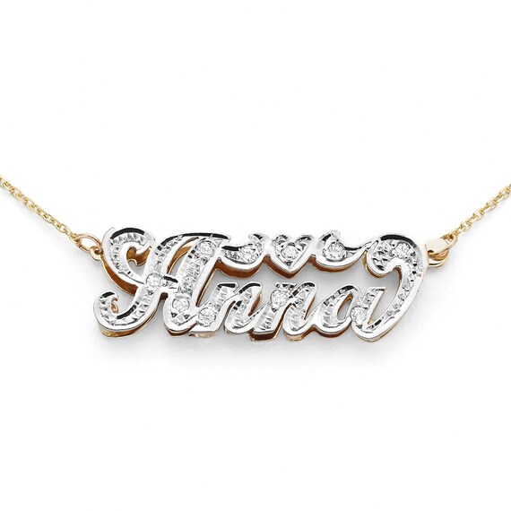 Solid 14k White Gold Small Slanted Block Initial Letter T Alphabet Charm 15mm