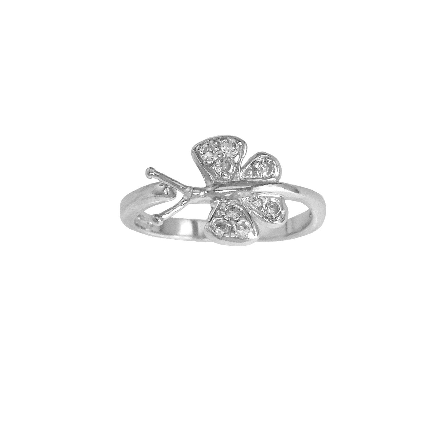 CS32Z Sterling Silver Jewelry Czs With Butterfly Designed