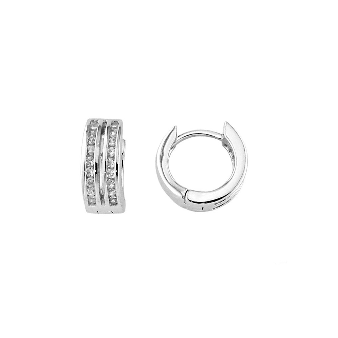 CTE07913-12 Sterling Silver 12mm Baby Size and Two Rows Chanel 
