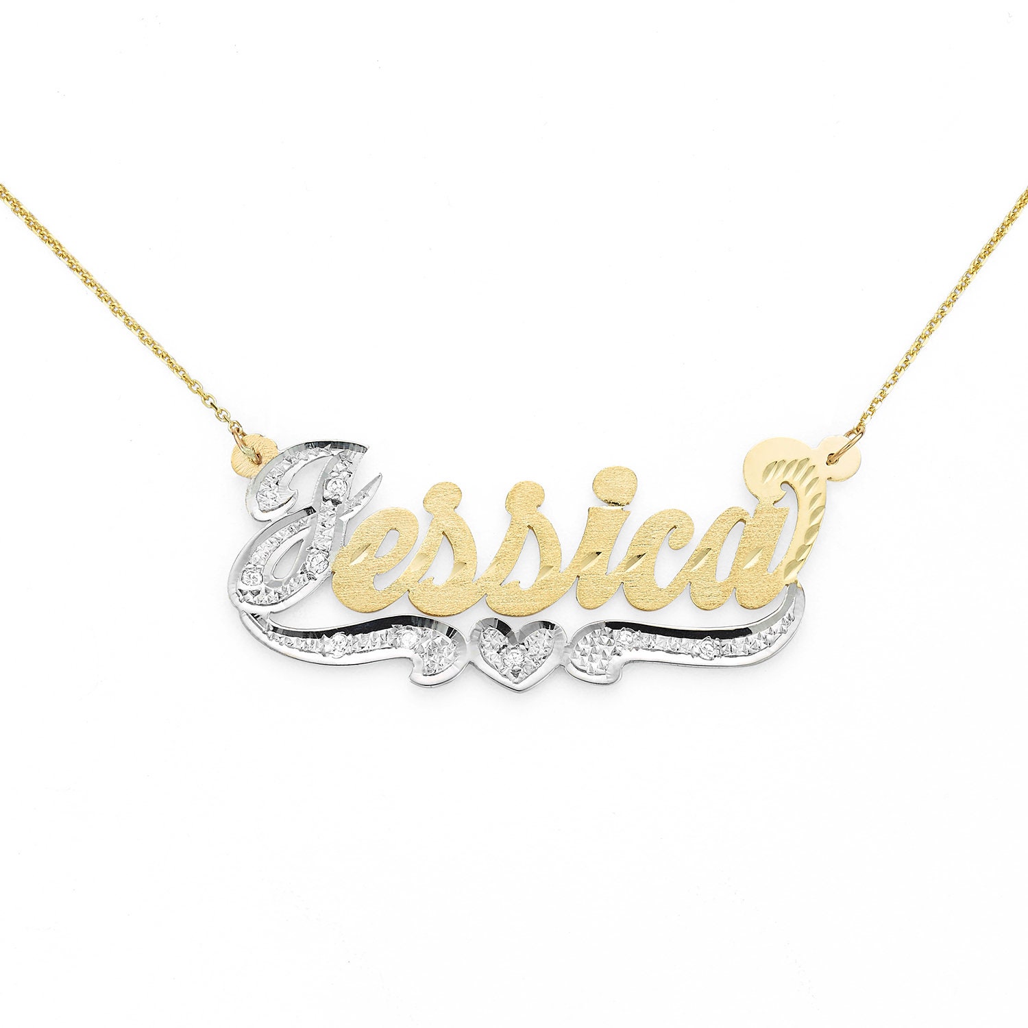 Solid Gold Name Necklace Custom Fine Jewelry 16 or Etsy UK