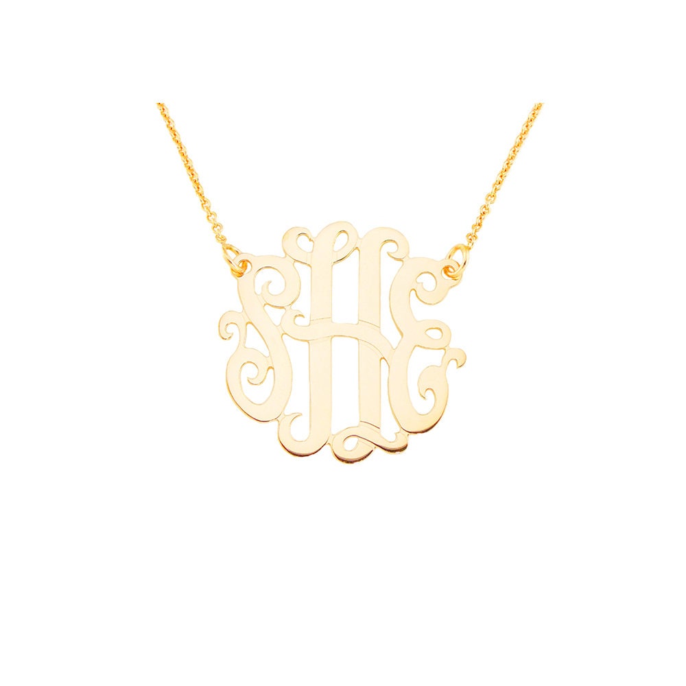 Gold Monogram Necklace