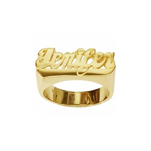 Custom Gold Name Ring Solid Gold 10k or 
