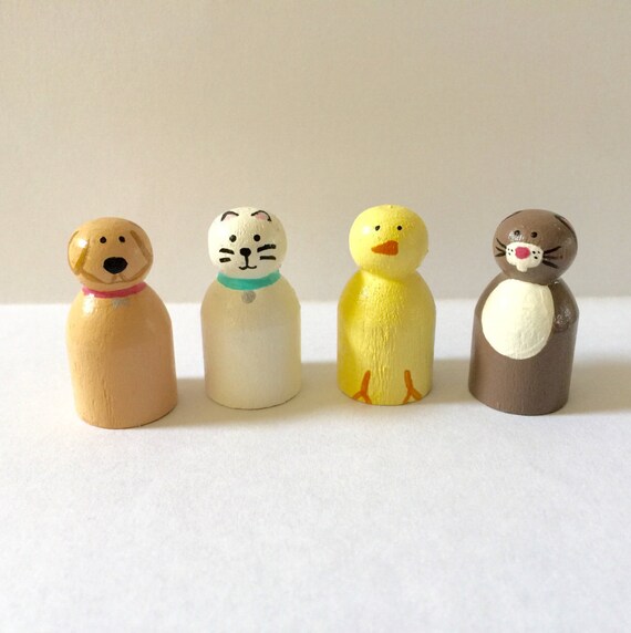 animal peg dolls