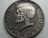 Hobo Nickel Skull 1964 JFK Silver Half