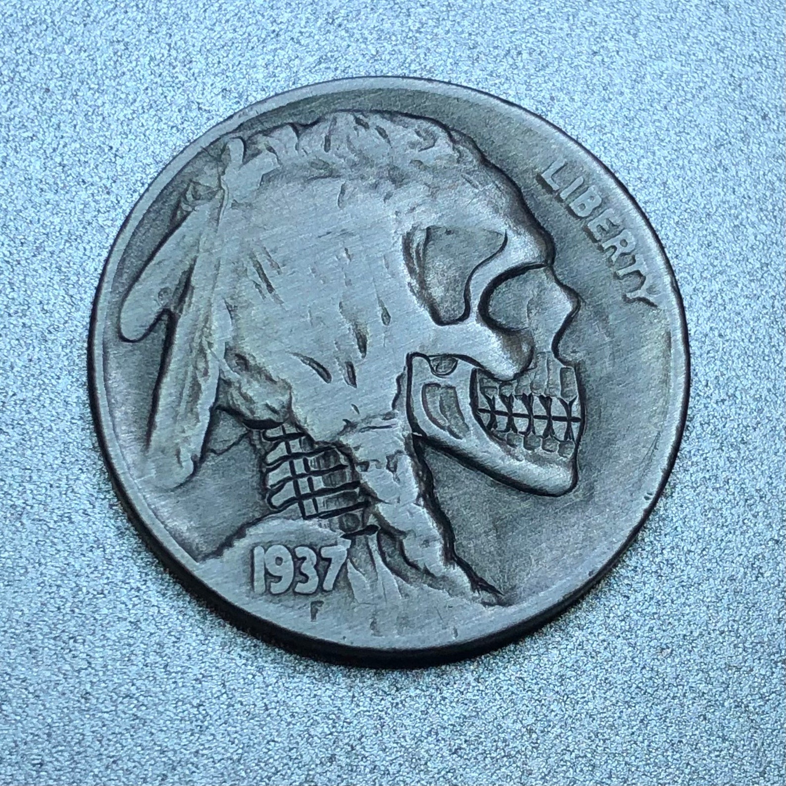 Hand Carved Hobo Nickel Skull Coin: Memento Mori Jewelry - Etsy