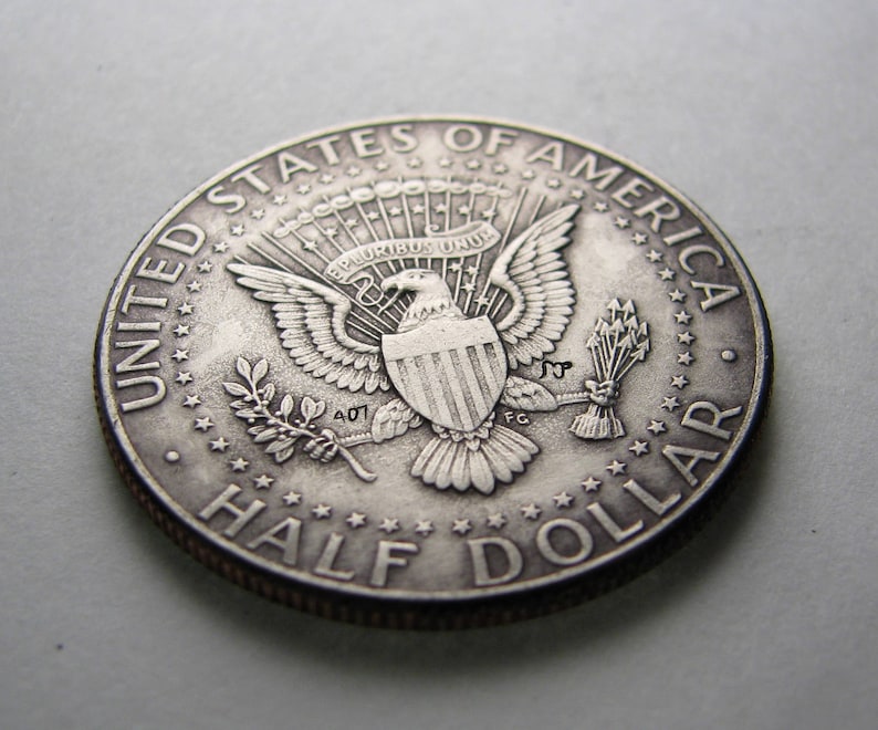 Hobo Nickel Skull on Kennedy Half by M.J. Petitdemange One of a Kind ...