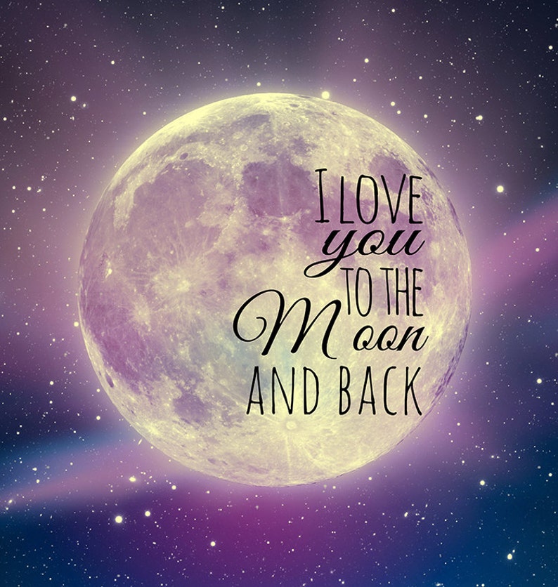 I Love You to the Moon and Back Canvas Art (30x30) - Etsy
