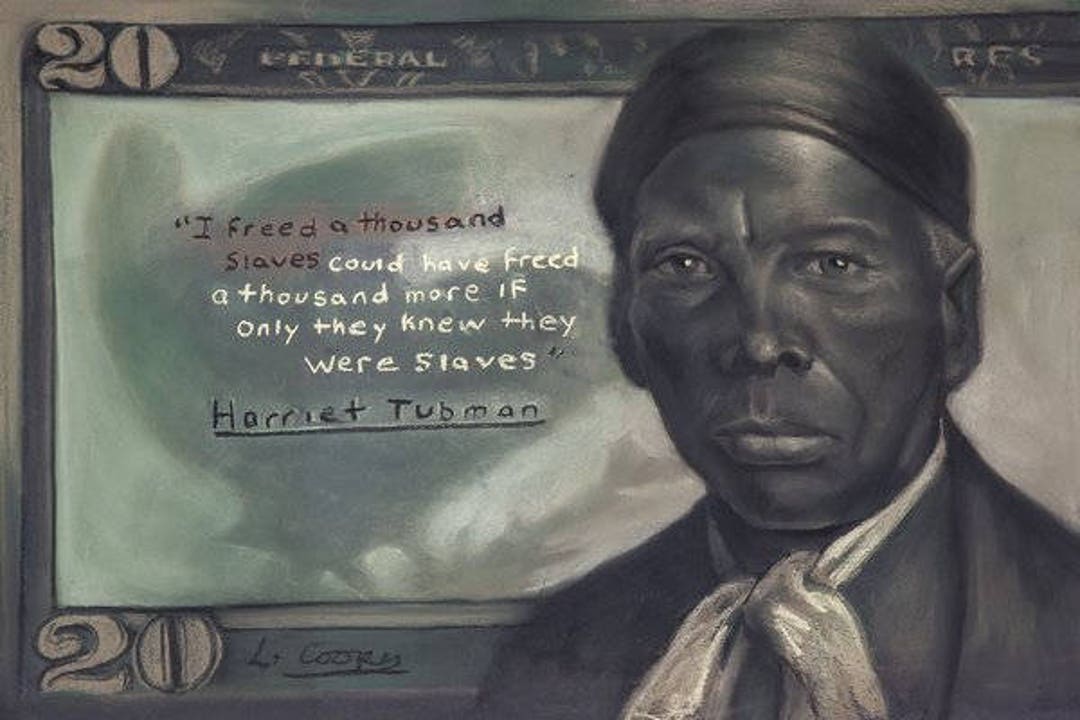 Harriet tubman 20 dollar bill by laurie cooper etsy