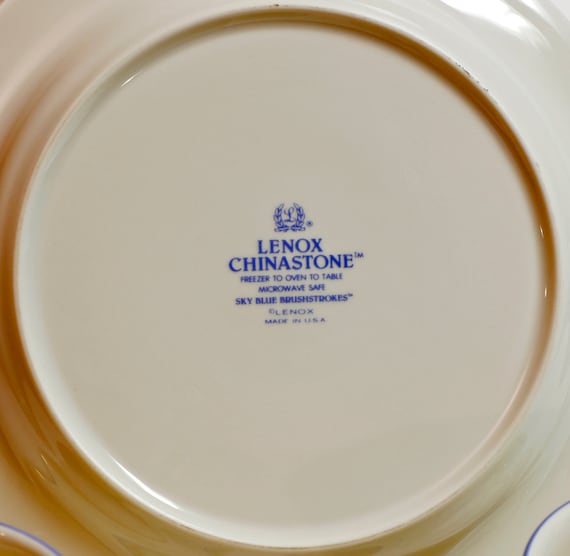 LENOX CHINASTONE sky Blue Brushstrokes Etsy