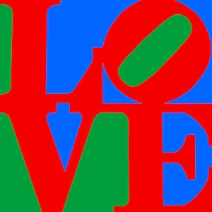カラフルなポップアート作品 'Love' Love Pop Art Canvas Print - Etsy