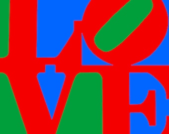 Love Pop Art (original Color) 12 X12 - Etsy
