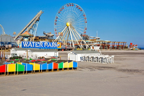 Amusement Rides And Water Park At Wildwood Nj Jersey Shore Etsy