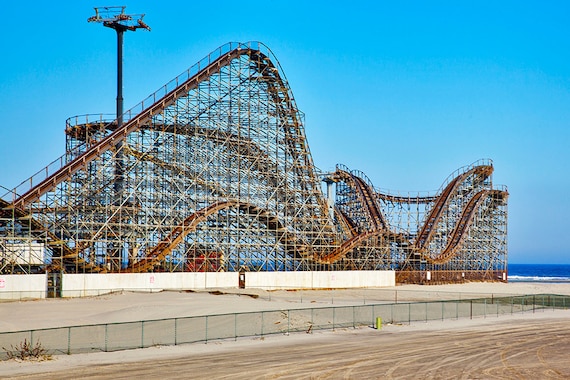 Classic Wooden Roller Coaster at Wildwood, NJ | Jersey Shore