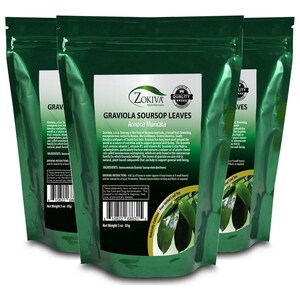 Soursop Graviola Leaves 3-Pack x 3oz - Hojas De Guanabana Dried Herbal Leaf Tea