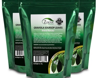 Soursop Graviola Leaves 3-Pack x 3oz - Hojas De Guanabana Dried Herbal Leaf Tea