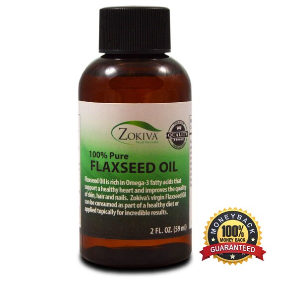 Flaxseed Oil 100 Pure Cold Pressed All Natural Omega 3 2 Etsy