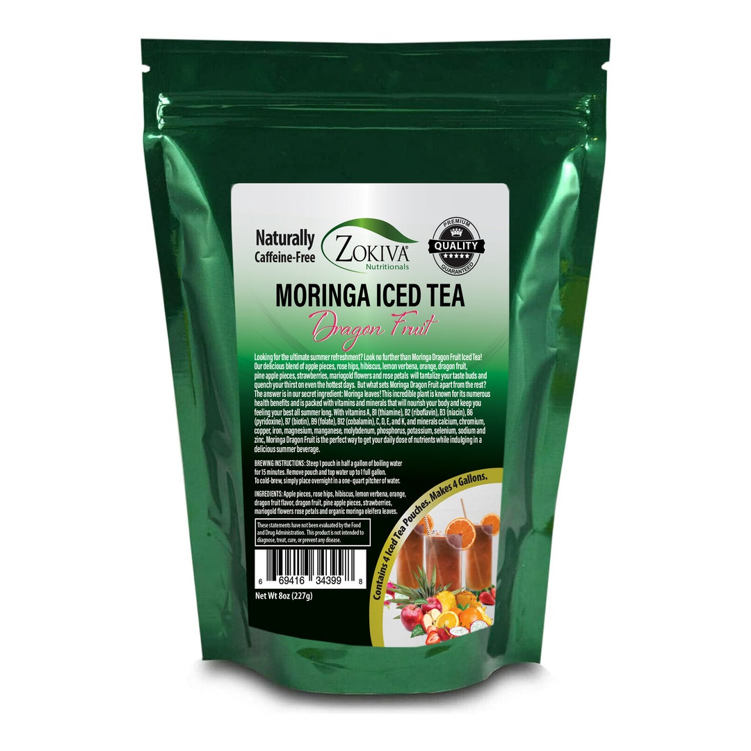 Moringa Dragon Fruit Iced Tea the Perfect Nutritious Summery Etsy