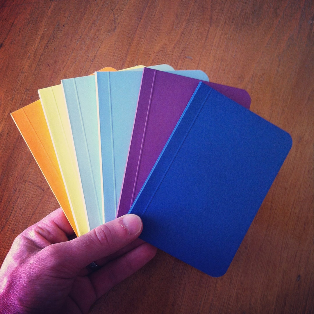 Bulk Plain Color Notebook, Color Pocket Journal, Original Handmade Mini