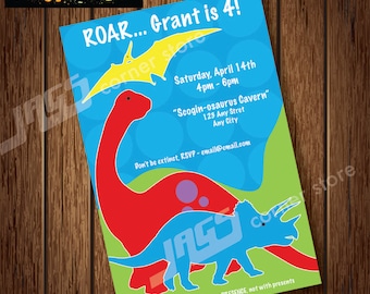 Printable DINOSAUR INVITATION - Dinosaur Birthday Party Invitation - Dinosaur Invite - Dinosaur Themed Invitation - Child's Birthday