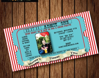 Printable CIRCUS INVITATION - Circus Birthday Party Invitation - Circus Invite - Circus Themed Invitation - Children's Birthday