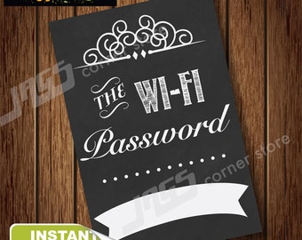 WiFi Password Sign - Printable