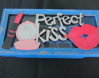 Lipstick wood box, Decorative box for lipstick, Wood lipstick box