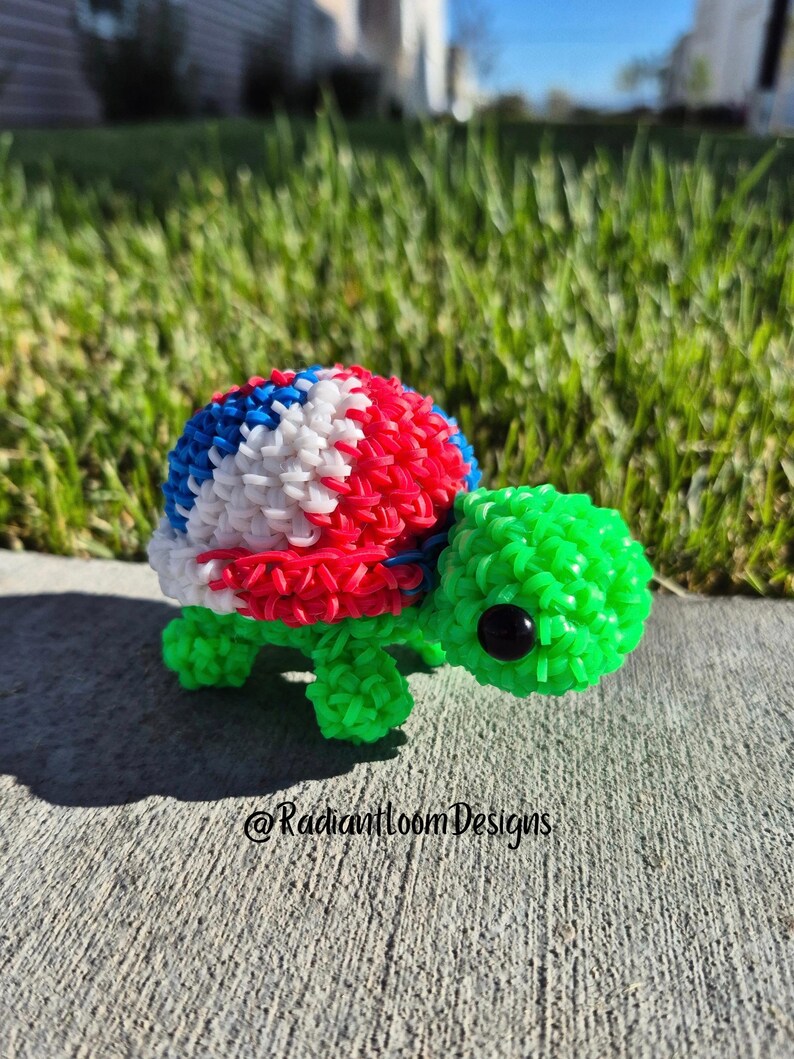 String Loom Turtle Turtle || Rainbow Loom || Loomigurumi - Etsy
