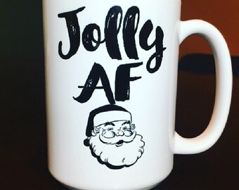 Jolly AF Santa Coffee Mug