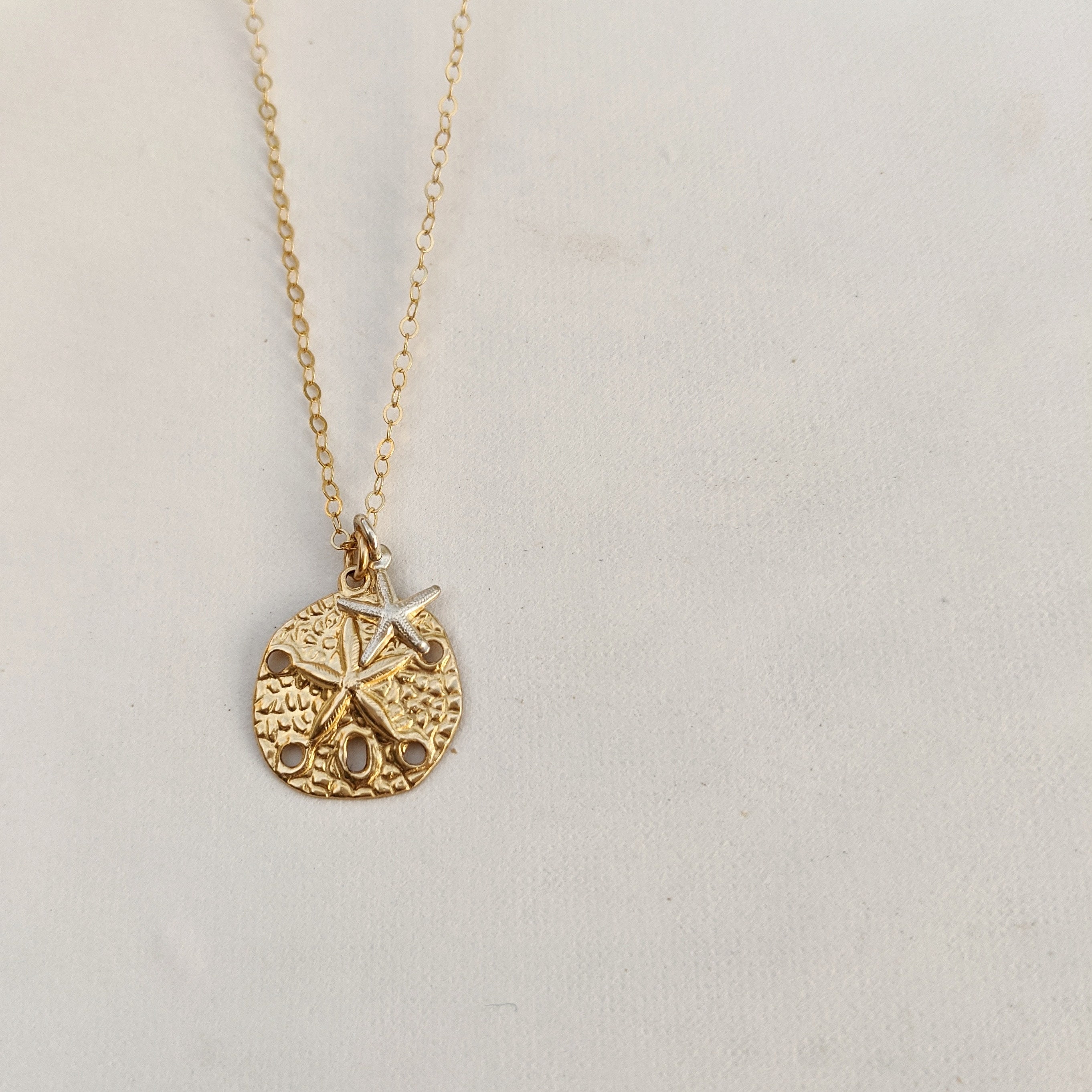SAND DOLLAR NECKLACE / Starfish / Beach / Ocean Lover / Gold Filled ...