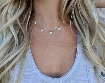 STAR CHARM NECKLACE / sparkle/ celestial / boho jewelry / unique / dainty / Simple / Gold Filled / Sterling Silver