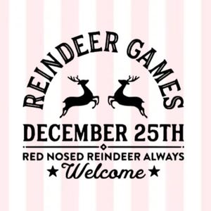 Naklejka winylowa z reniferem | Naklejka winylowa Rudolph | Firma Reindeer | Naklejka winylowa z okazji świąt Bożego Narodzenia | Naklejka Wesołych Świąt | DIY Boże Narodzenie