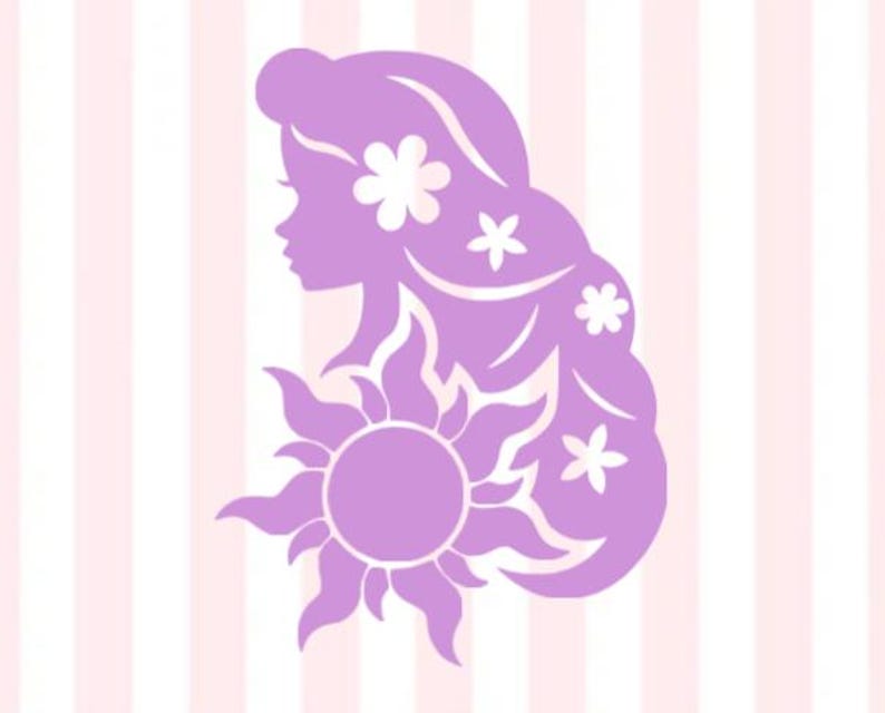 Rapunzel Aufkleber | Rapunzel Vinyl Aufkleber | Rapunzel verlorene Prinzessin Aufkleber | Märchen Aufkleber | Rapunzel Aufkleber | Rapunzel Aufkleber Bild 1