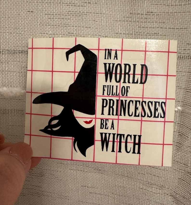 Wicked Vinyl Decal | Wicked The Musical | Wicked The Musical Decal | Elphaba Decal | Elphaba | Witch Vinyl Decal |Wicked Musical Vinyl Decal image 3