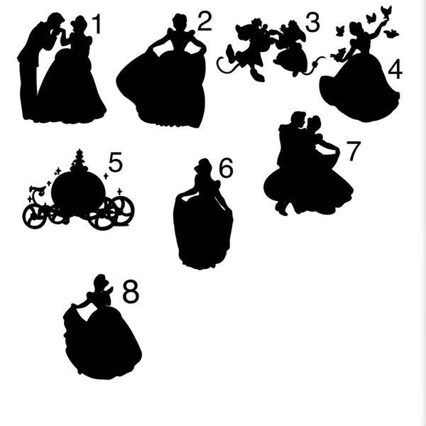 Cinderella Decal | Cinderella Sticker | Disney Cinderella | Disney Decal | Princess Decal | Cinderella | Cinderella Silhouette Decal