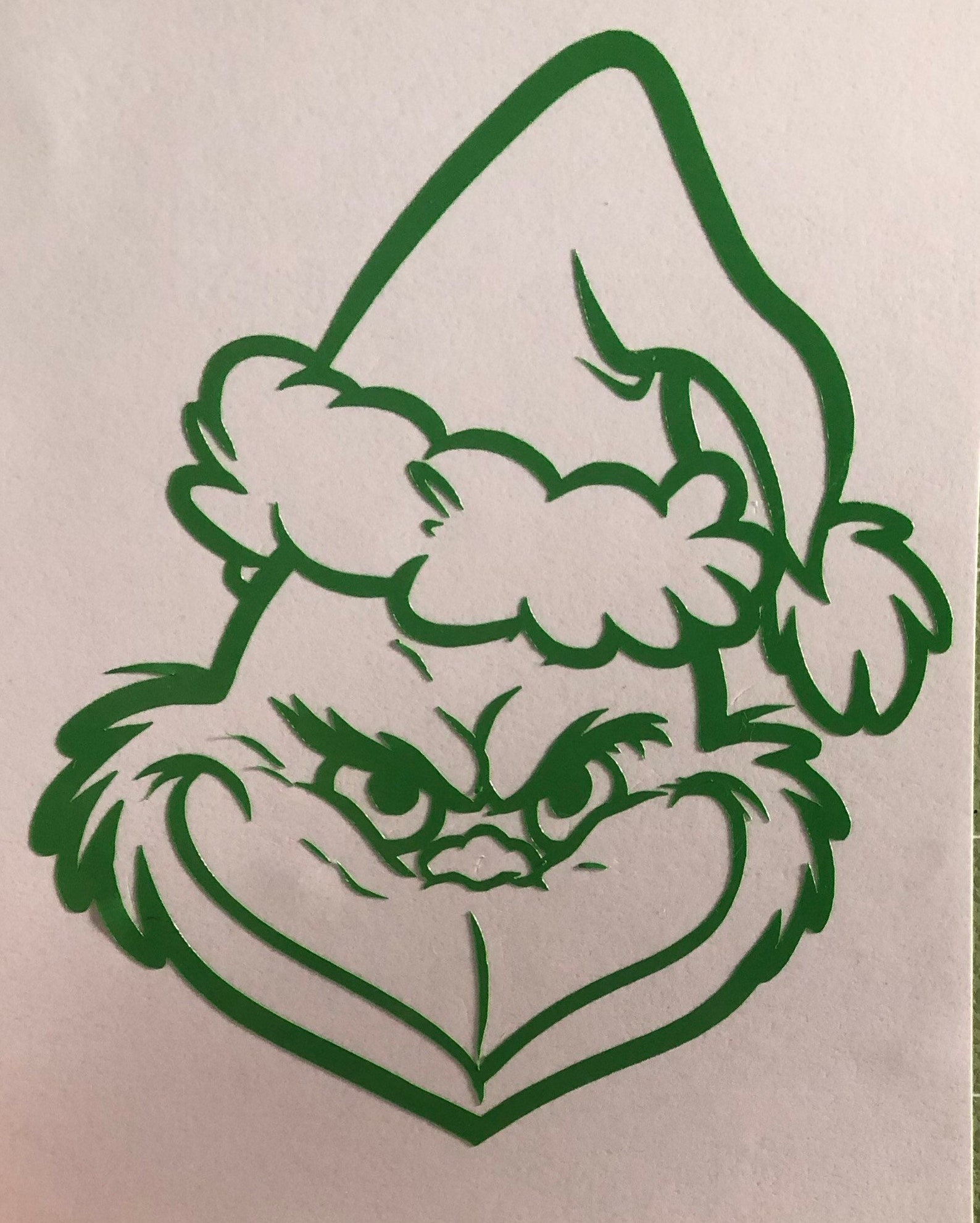 Grinch Vinyl Decal Christmas Grinch Decal Christmas Vinyl Etsy