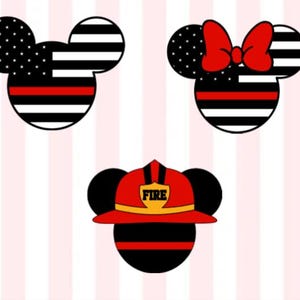 Mickey Mouse-sticker | Sticker brandweerman | Minnie-sticker| Mickey-sticker brandweerman | Mickey-sticker | Patriottische Mickey | Amerikaanse Mickey | Disney VS
