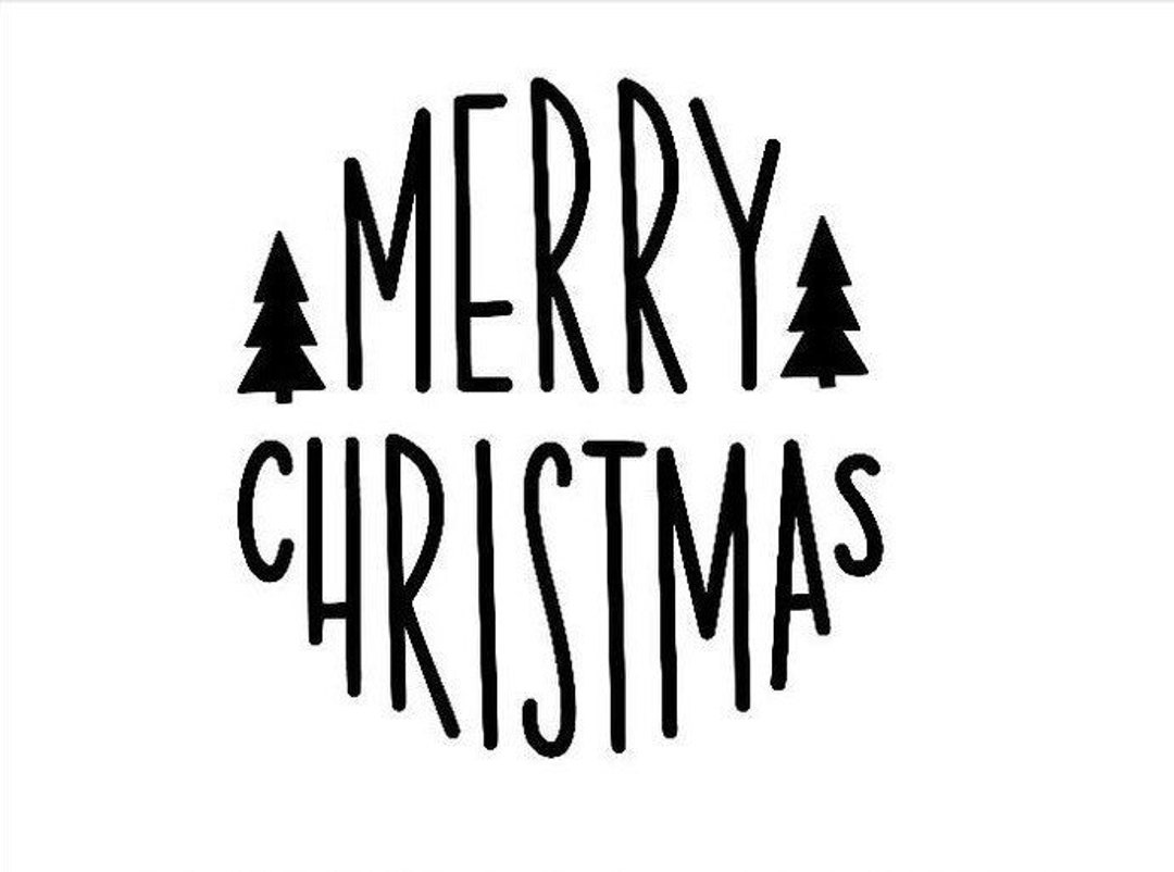 Merry Christmas Vinyl Decal Sticker | Merry Christmas DIY Ornament ...