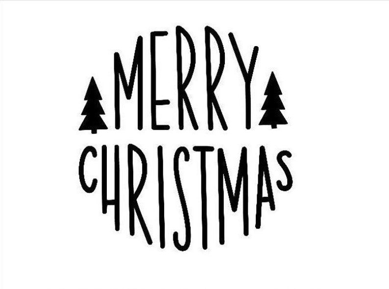 Merry Christmas Vinyl Decal Sticker Merry Christmas DIY Etsy