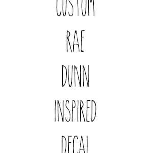Set of 5 Rae Dunn Inspired Decals | Rae Dunn | Rae Dunn Decal | Rae | Dunn | Set of Five | Custom Decal | Label Decal |  Set of 10 Labels