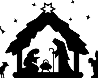 Nativity Scene Vinyl Decal | Christmas Nativity Decal | Nativity | Nativity Vinyl Decal | Merry Christmas | Christ the Savior is Born | 2020