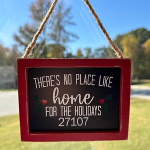 Custom Home Address Ornament | Zip Code Ornament | Farmhouse Christmas Ornament | Christmas Ornament | Our First Home Christmas Ornament