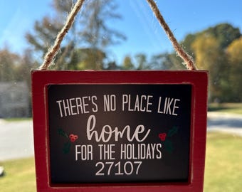 Custom Home Address Ornament | Zip Code Ornament | Farmhouse Christmas Ornament | Christmas Ornament | Our First Home Christmas Ornament